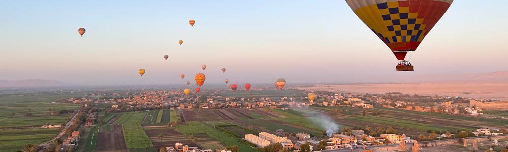 Balão de ar quente em Luxor Itinerário - Egypt Tours Portal