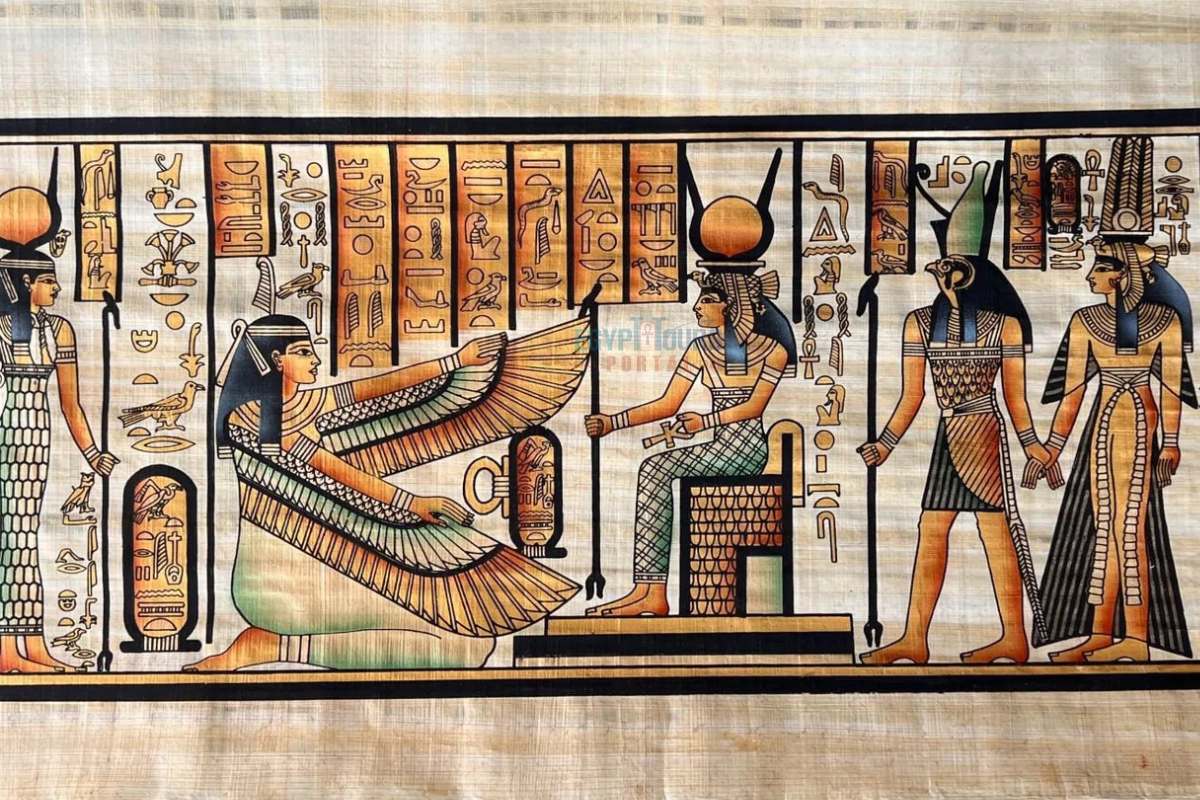 Hórus e Ísis conduzindo a rainha Nefertari para o além - Egypt Tours Portal